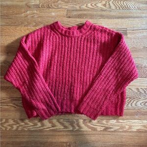 American Eagle Outfitters Red Crew Neck Sweater
